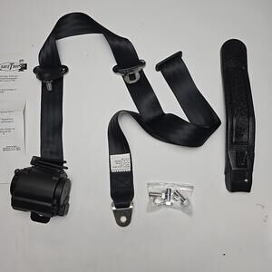 3 Point Retractable Buckle Black Seat Belt (1 Belt) AutoLoc SB3PARBK